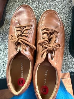 Cole Haan Brown Leather Men's Casual Lace-Up Shoes